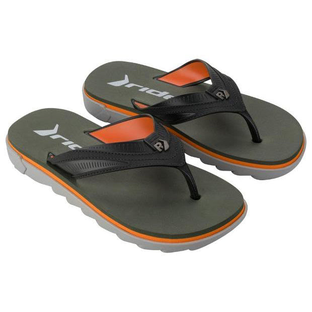 Chanclas RIDER RW Plus Thong Grey Black Green para hombre tipo dedo con suela EVA cómoda y antideslizante para verano