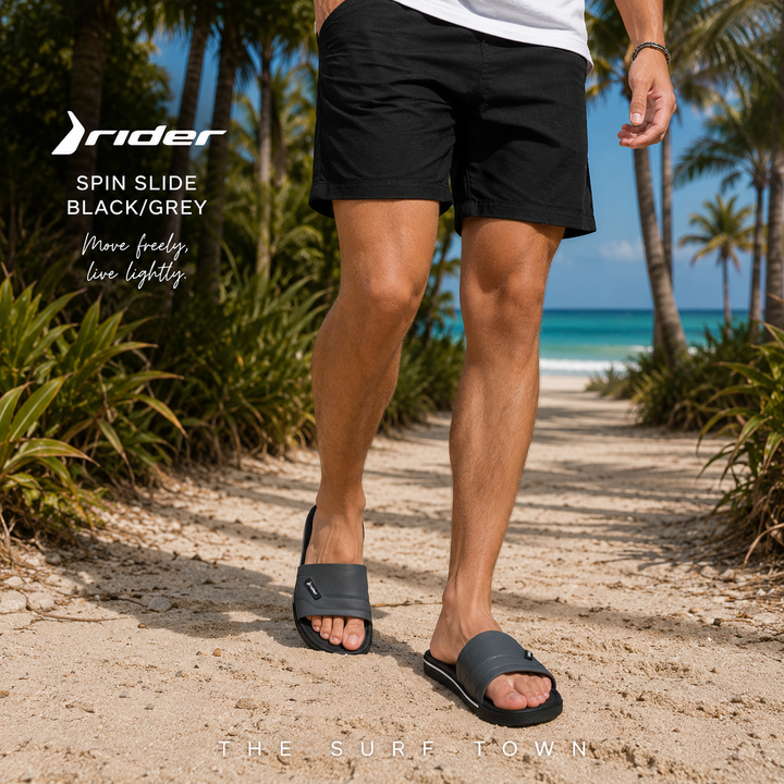 Rider Spin Slide Schwarz/Grau Flip-Flops