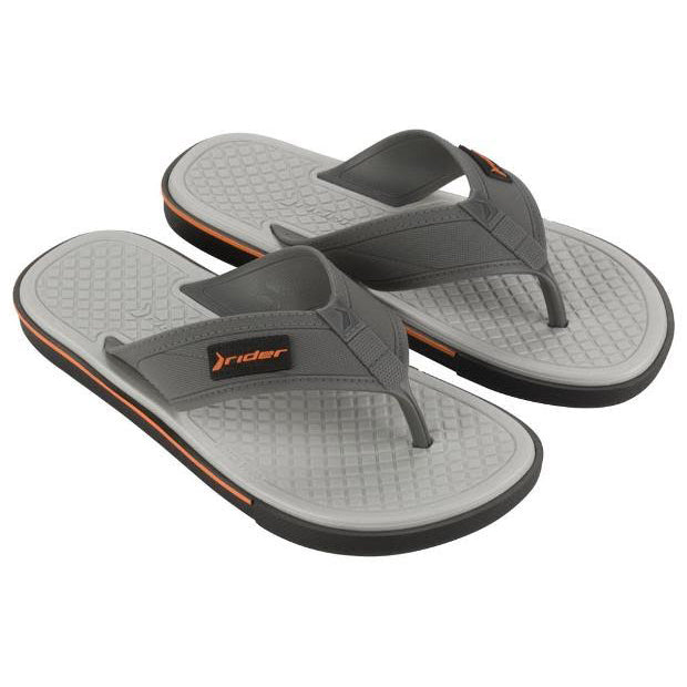 Chanclas RIDER Spin Thong White Grey Orange para hombre tipo dedo con suela EVA cómoda y antideslizante para verano