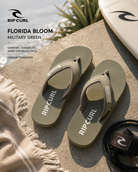 Chanclas Rip Curl Florida Bloom Military Green lifestyle surf premium playa