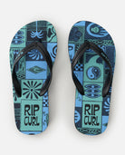 Chanclas Rip Curl Grom Energy Bloom para niño con estampado azul y suela EVA BLOOM™