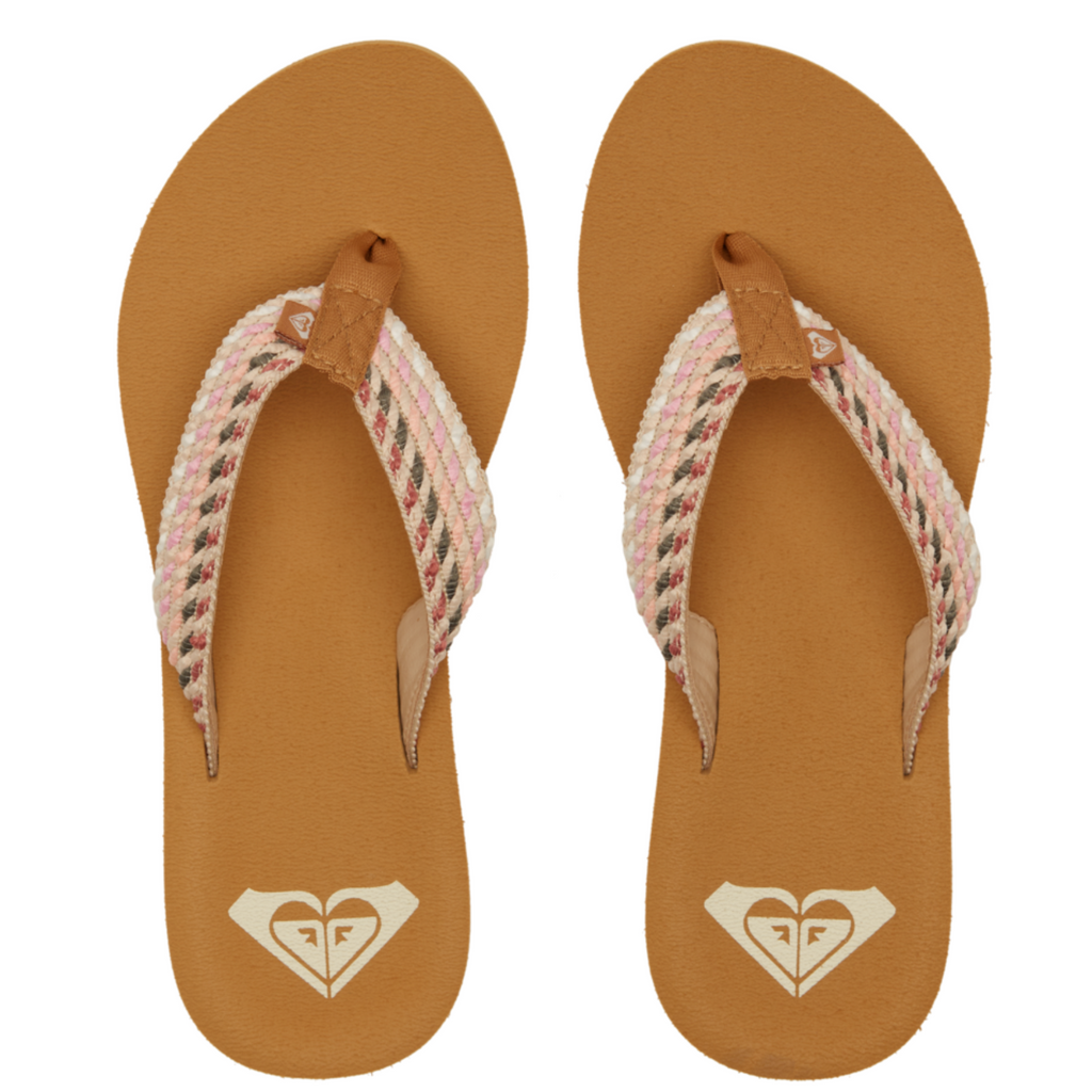 Chanclas Roxy Porto Rope Natural Crazy Pink