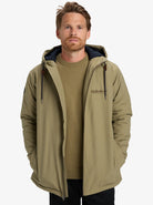 Chaqueta QUIKSILVER June Battle Aloe hombre verde con capucha y cremallera estilo urbano