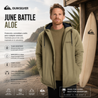 Chaqueta Quiksilver June Battle Aloe hombre estilo outdoor surf premium junto al mar