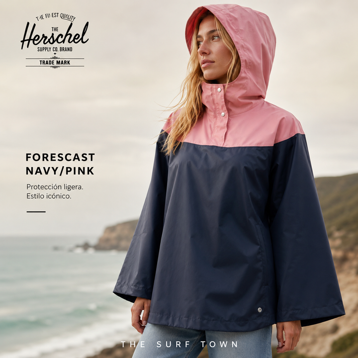 Chubasquero Herschel Forecast Navy/Pink