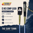 Editorial premium Channel Islands Hex Comp Leash 6' Midnight Fatigue por The Surf Town