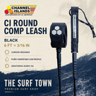 Editorial premium Channel Islands Round Comp Leash 6' Black por The Surf Town
