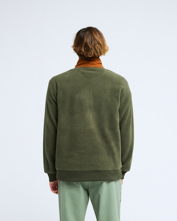 Forro Polar Billabong Boundary Shore Caramel Cafe - espalda