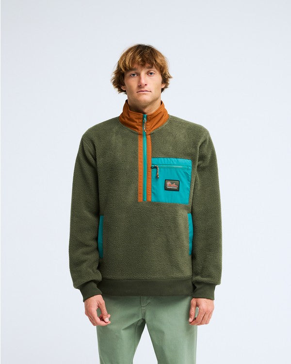Forro Polar Billabong Boundary Shore Caramel Cafe - frontal