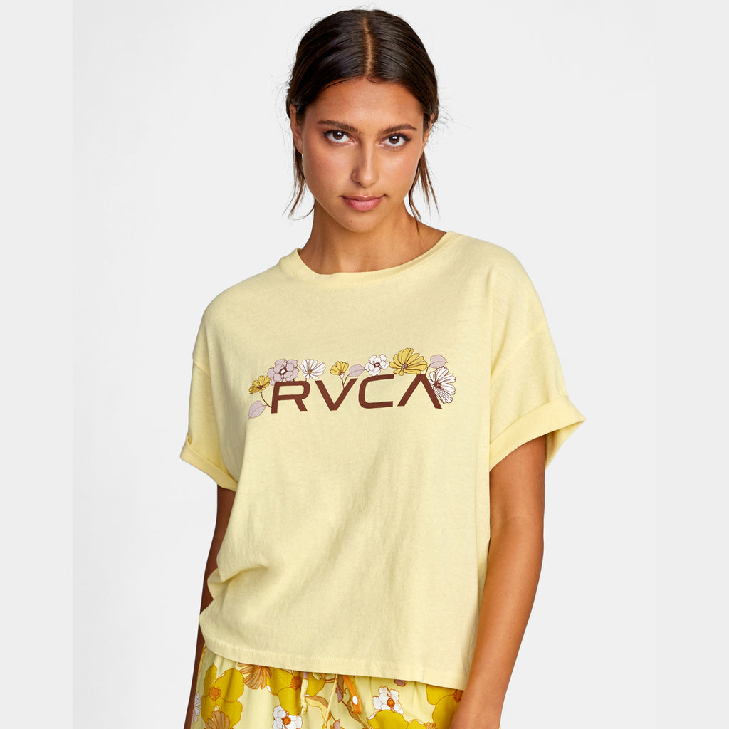Camiseta Rvca Retro Floral Mellow Yellow