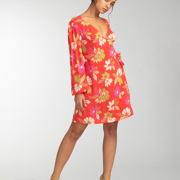 Vestido Billabong Hot Romance Bright Poppy