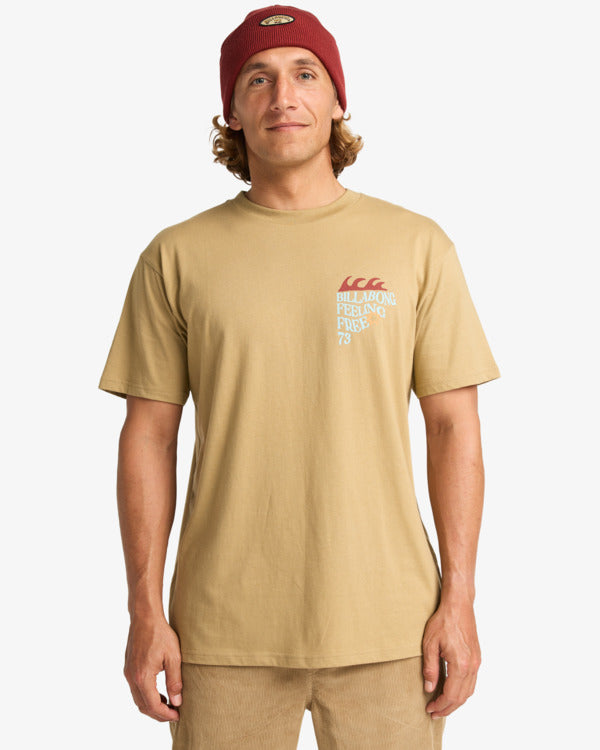 Camiseta Billabong Twin Fin Khaki