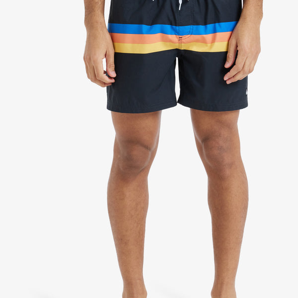 Bañador Quiksilver Everyday Staright 15 Black Retro Stripe