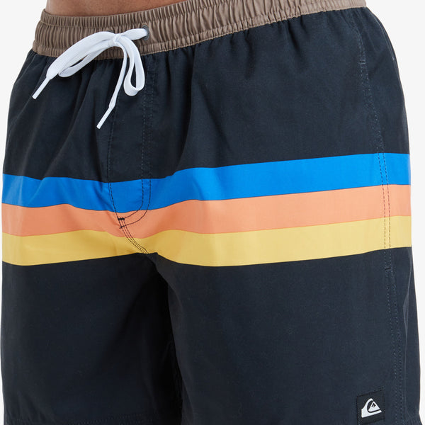 Bañador Quiksilver Everyday Staright 15 Black Retro Stripe