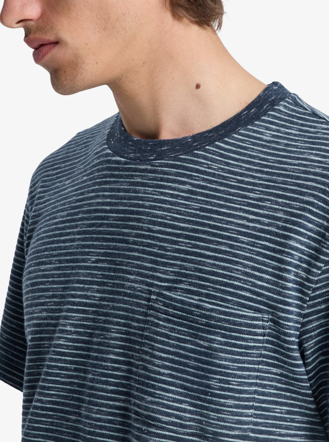Camiseta Quiksilver Lopaz Striped Dark Navy