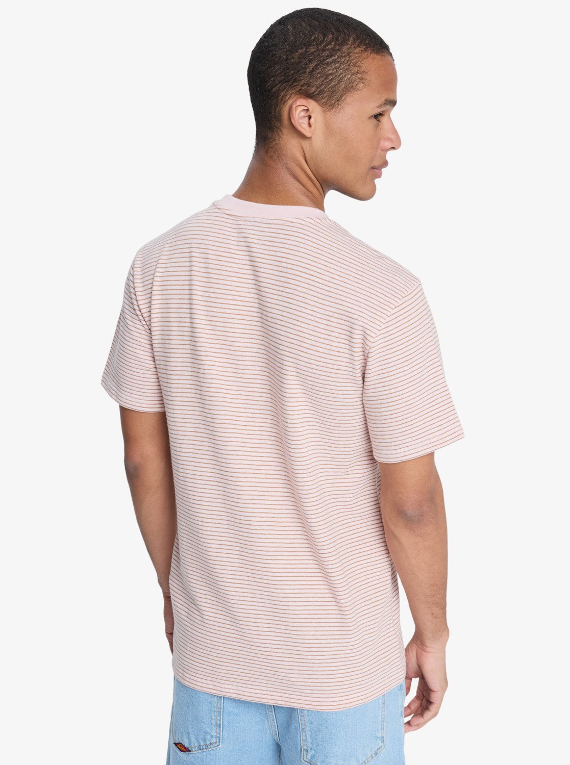 Camiseta Quiksilver Lopaz Striped Pocket Rose Water