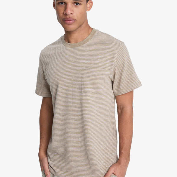 Camiseta Quiksilver Lopaz Striped Pocket Seneca