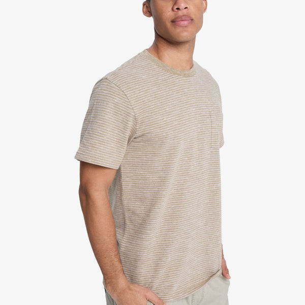Camiseta Quiksilver Lopaz Striped Pocket Seneca