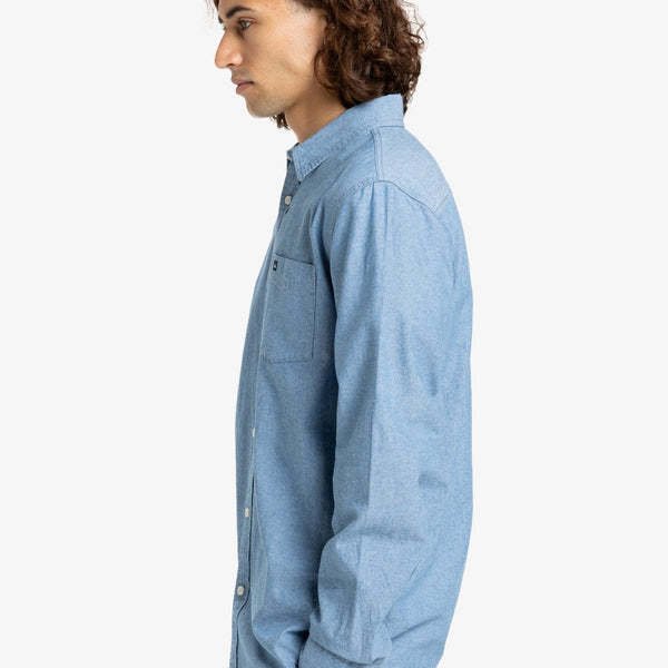 Camisa Quiksilver Yosemite Chambrayls Ashley Blue