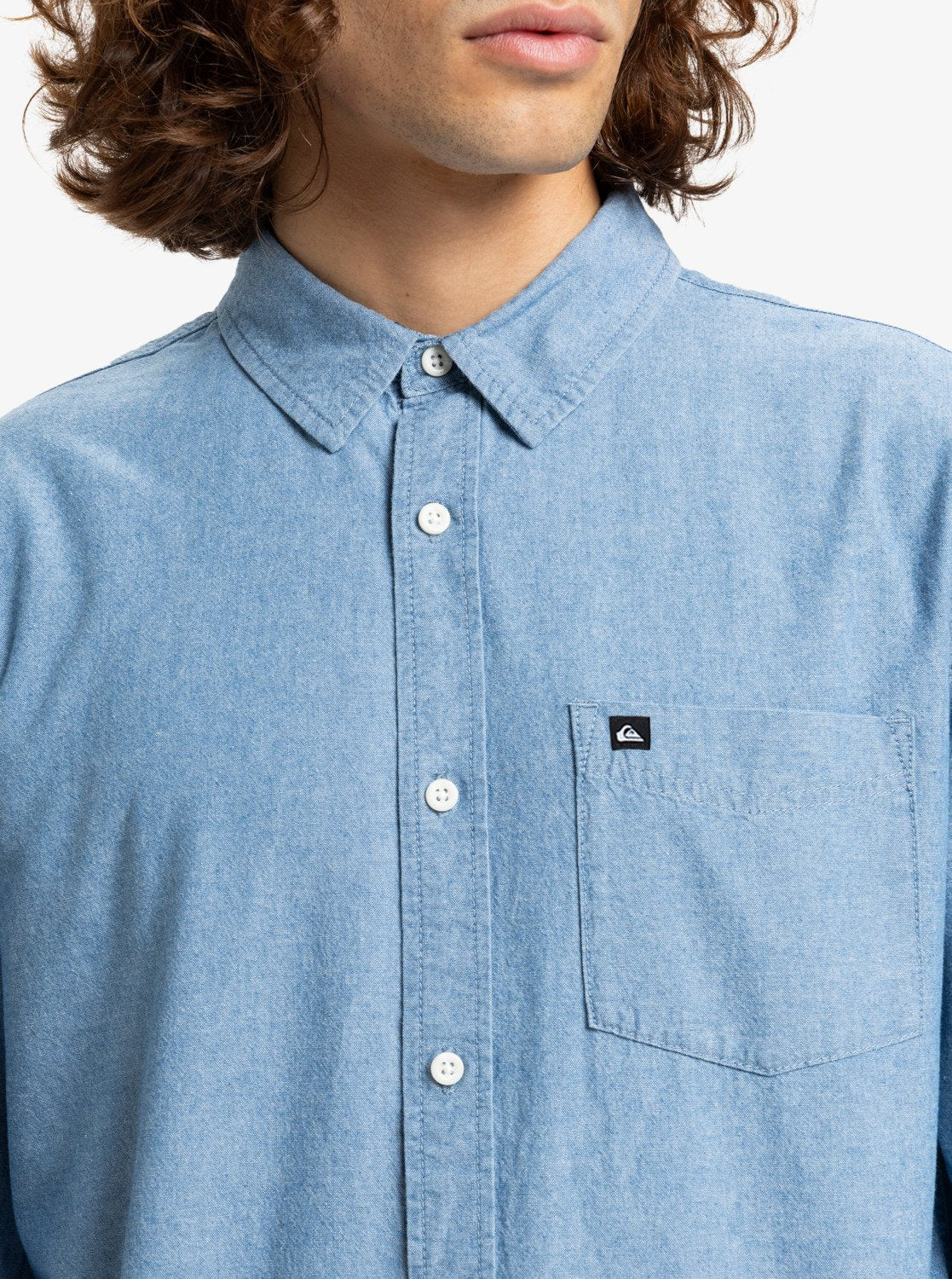Camisa Quiksilver Yosemite Chambrayls Ashley Blue