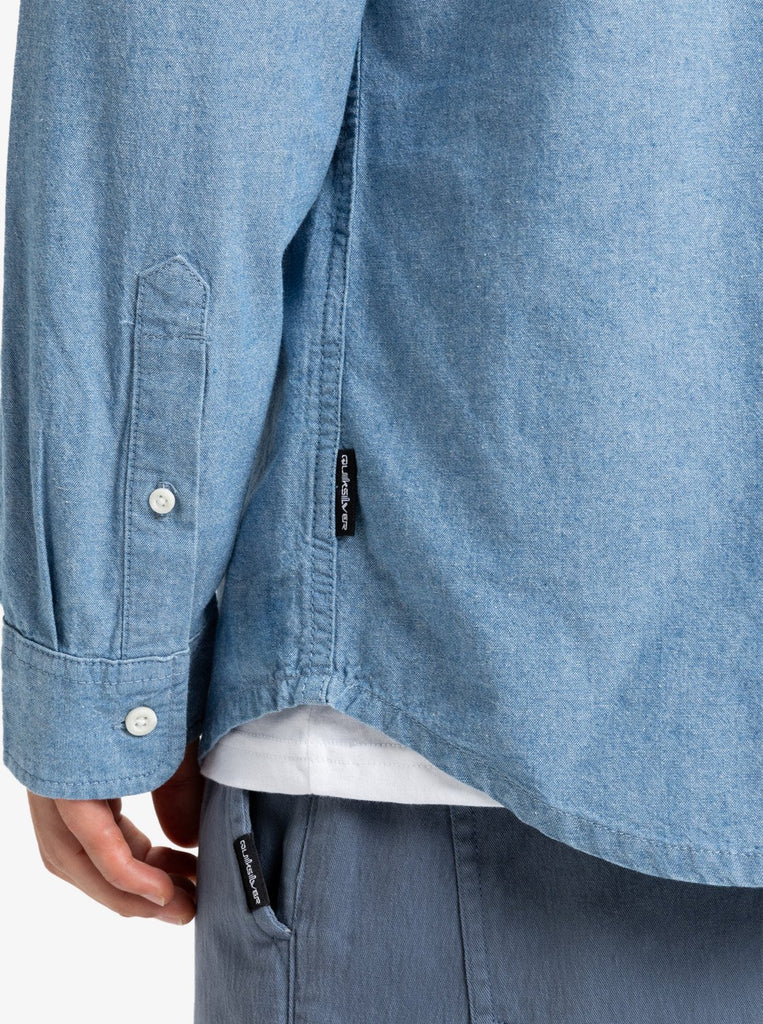 Camisa Quiksilver Yosemite Chambrayls Ashley Blue