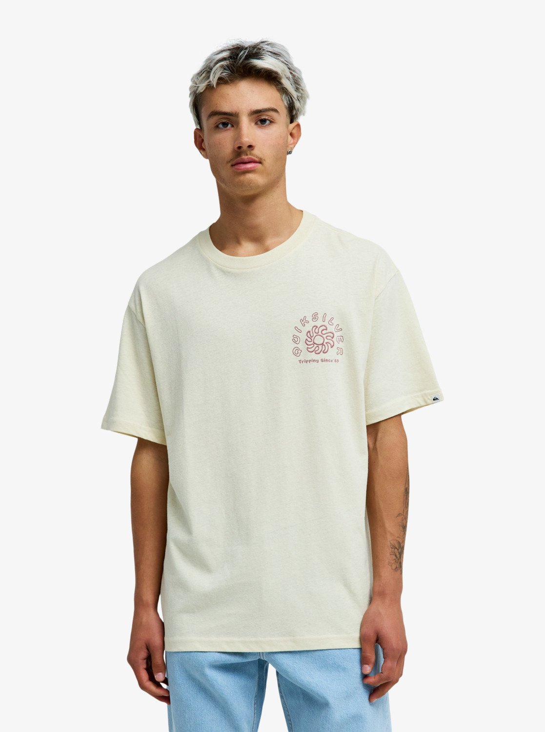 Camiseta Quiksilver Curve Palm Bone White