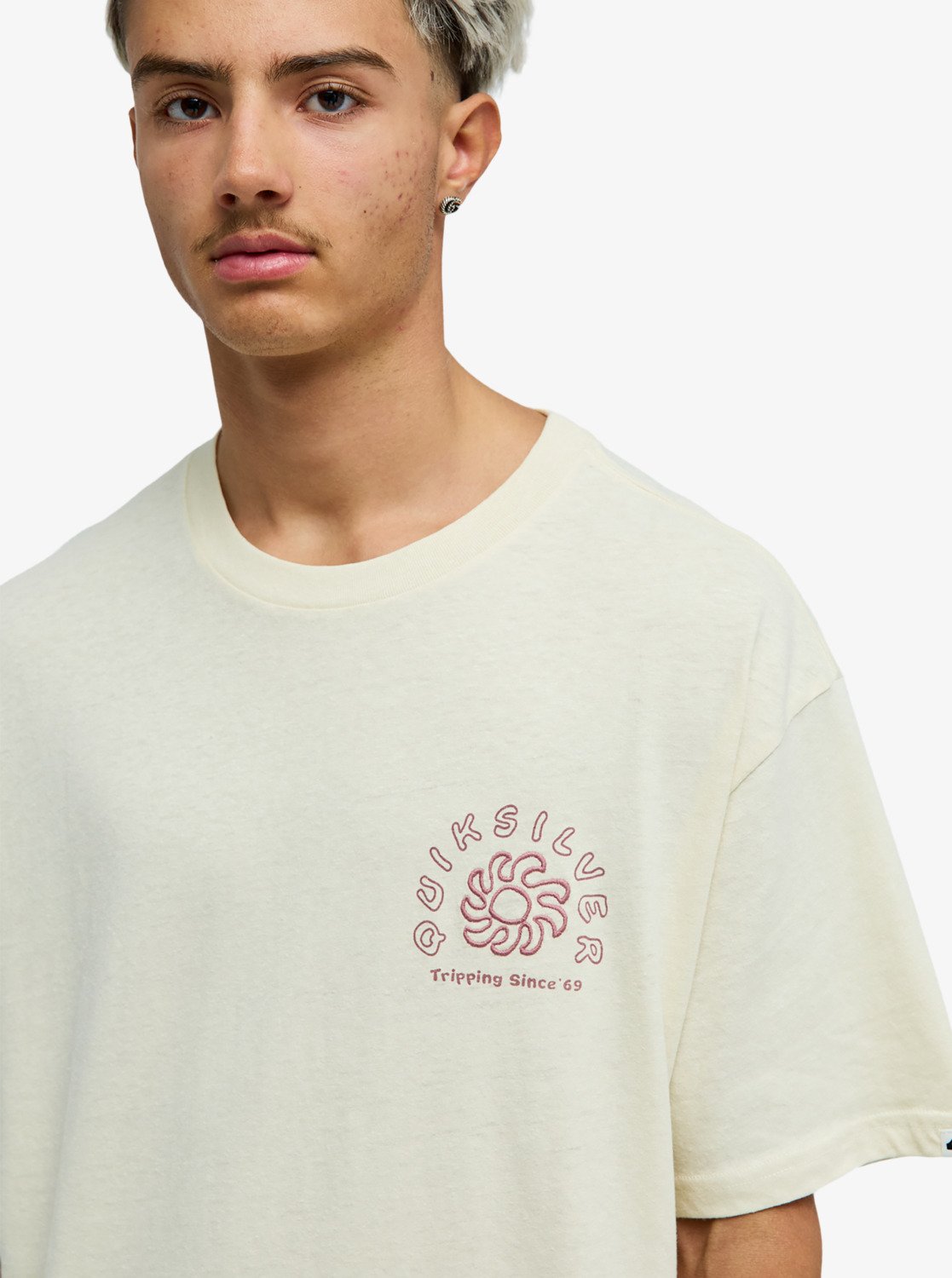 Camiseta Quiksilver Curve Palm Bone White