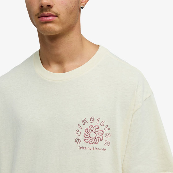 Camiseta Quiksilver Curve Palm Bone White