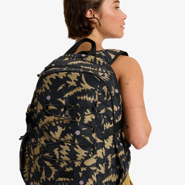 Mochila Roxy Jayjay Active Anthracite Big Flowers