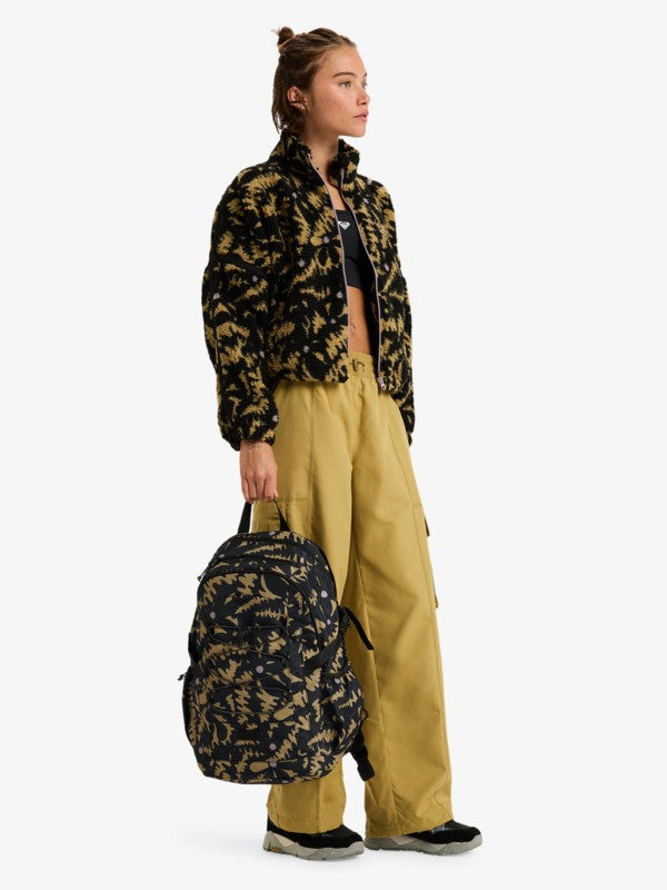 Mochila Roxy Jayjay Active Anthracite Big Flowers