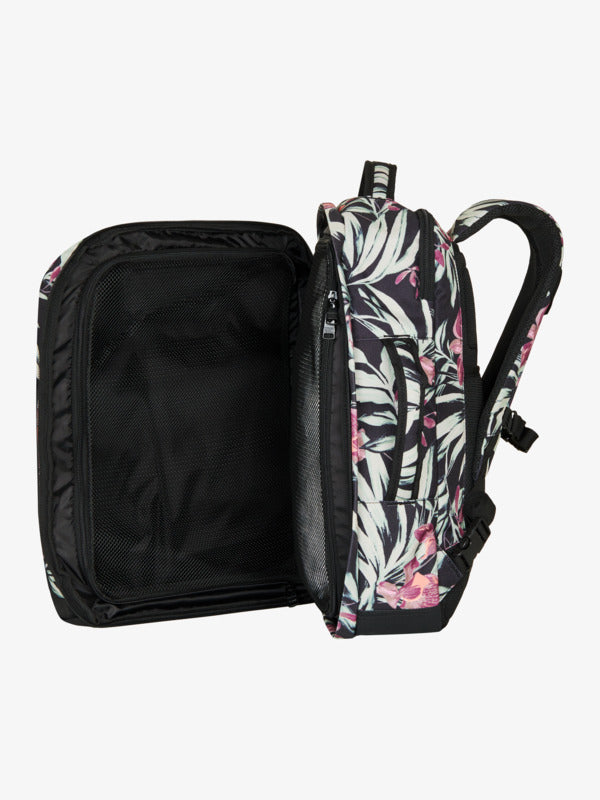 Mochila Roxy Current Vibes Anthracite wind swept floral