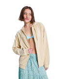 Sudadera Roxy Surf Stoked Zip Terry - Beige (Pebble) - imagen oficial principal del producto