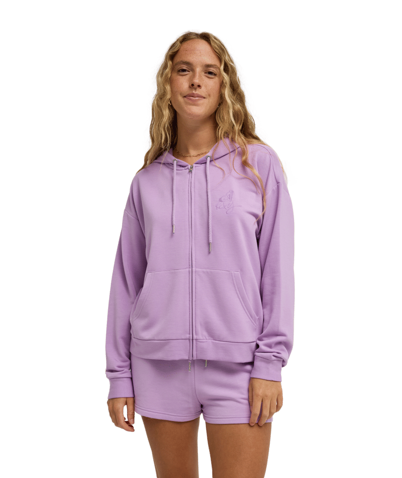 Sudadera Roxy Surfing By Daylight Full Zip - Rosa (Crocus Petal) - imagen oficial principal del producto