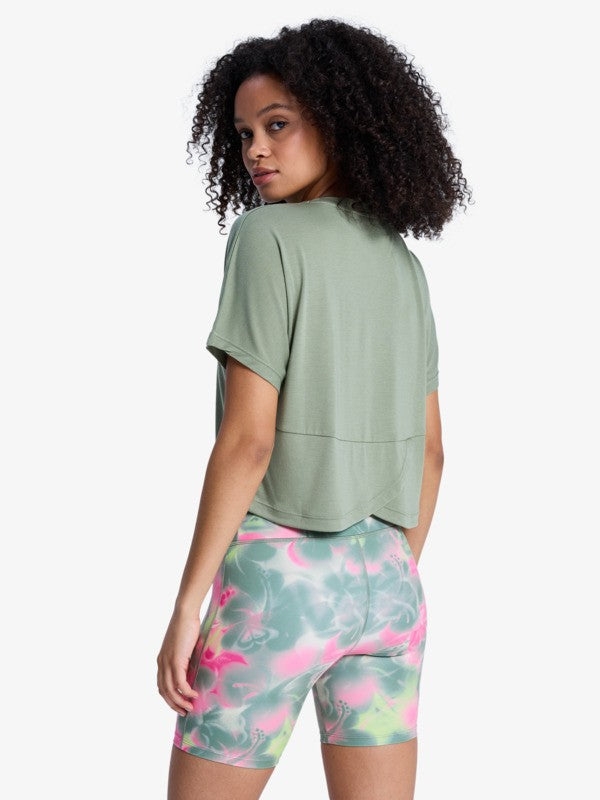 Camiseta Roxy Tech Everyday Flow Tee Oil Green