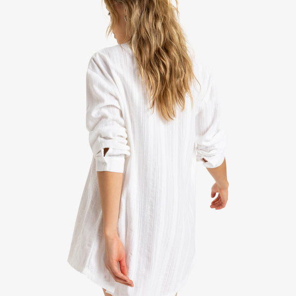 Camisa Larga Roxy Sunset Flashback Bright White