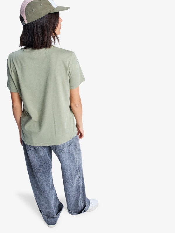 Camiseta Roxy Ocean Road Art Oil Green