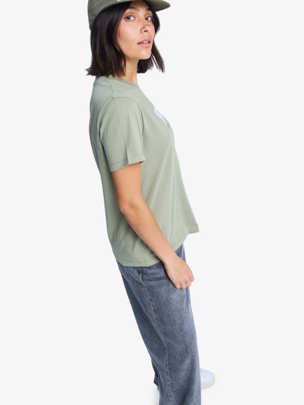 Camiseta Roxy Ocean Road Art Oil Green