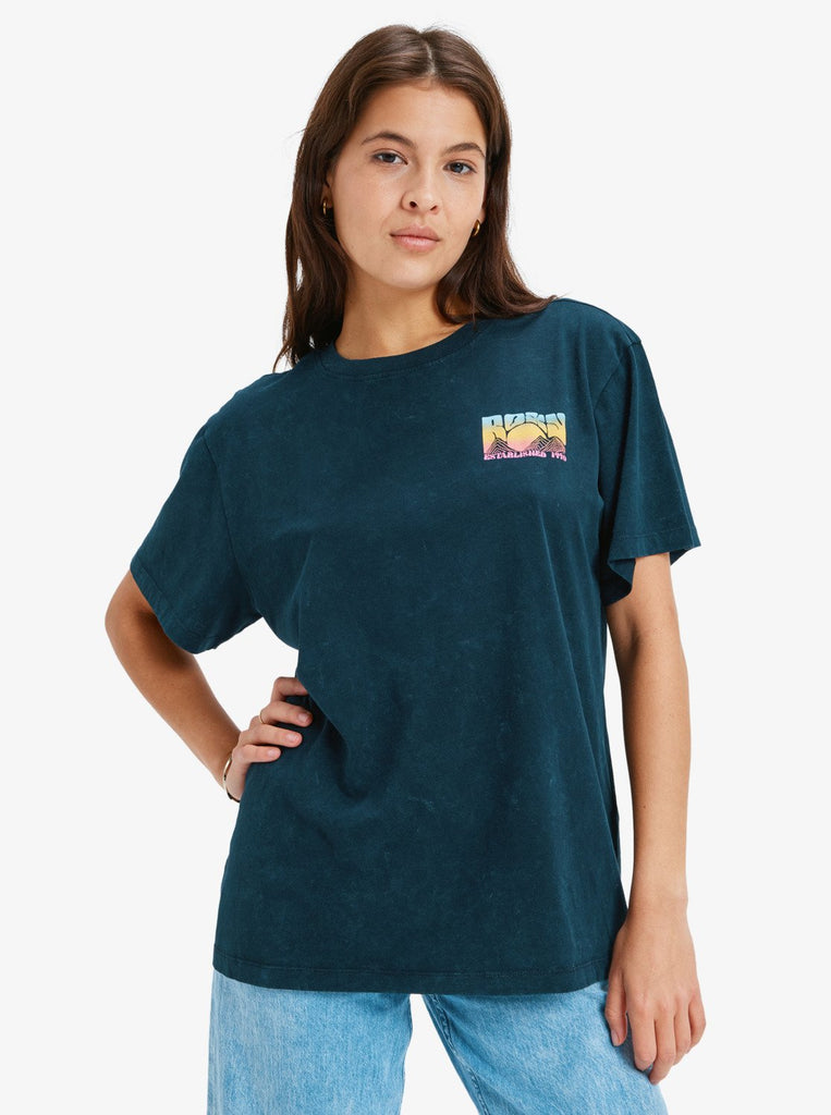 Camiseta Roxy Sunnyoversize Optic Wash Anthracite