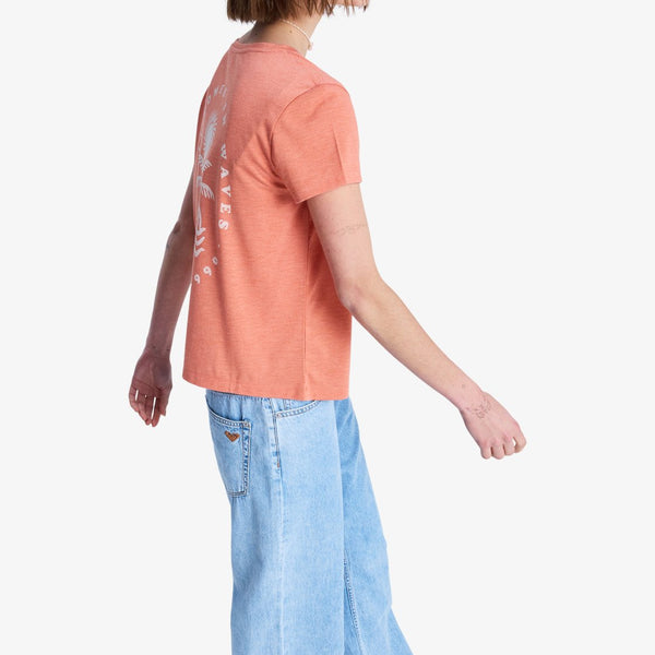 Camiseta Roxy Laguna Green Apricot Brandy