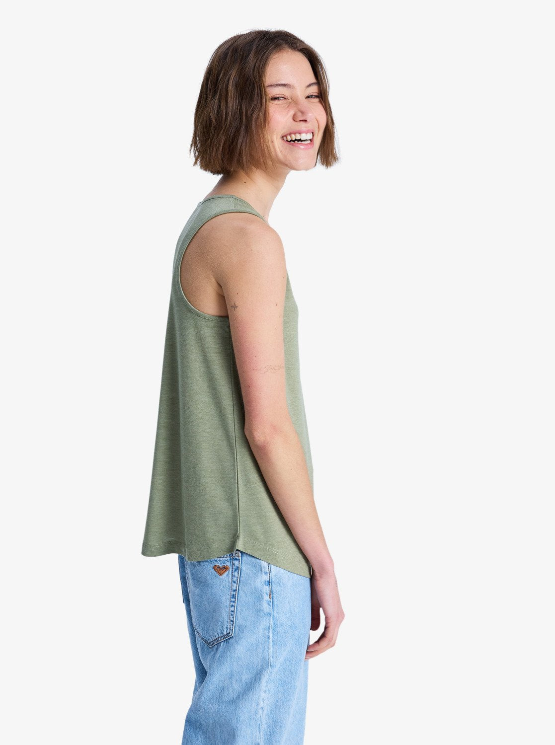 Top Roxy Surfclassic Oil Green