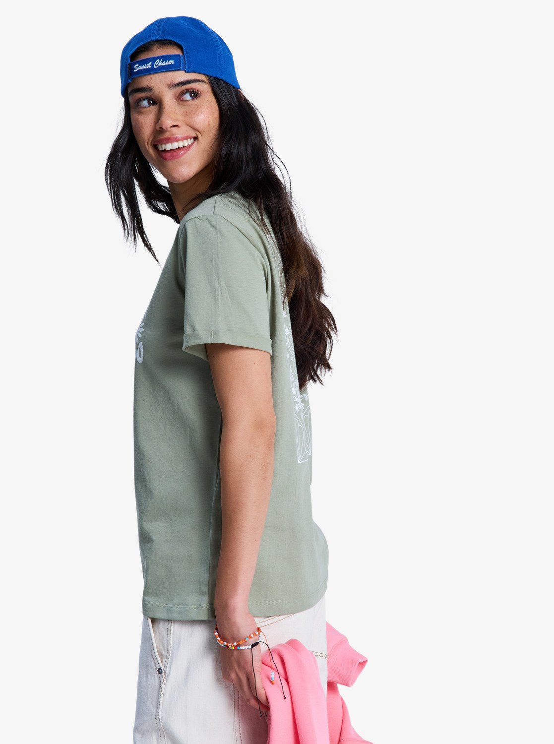 Camiseta Roxy Oceanregular Oil Green
