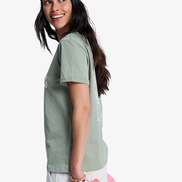 Camiseta Roxy Oceanregular Oil Green