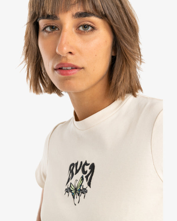 Camiseta Rvca Barbed Tee Latte
