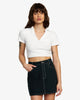 Falda RVCA Spring Shift Black para mujer mini falda vaquera negra
