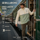 Forro polar Billabong Space Lobster Khaki bicolor con media cremallera, imagen editorial propia de THE SURF TOWN