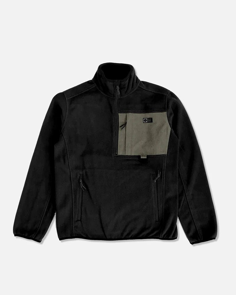 Forro Polar Salty Crew Tundra Polar Fleece 1/2 Zip Black, imagen oficial del producto