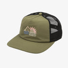 Gorra Billabong Adventure Division Trailblaze Military verde militar unisex con rejilla trasera y cierre ajustable tipo snapback estilo trucker outdoor