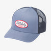 Gorra Billabong Walled Trucker Midnight Blue con parche frontal y rejilla trasera tipo trucker