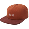 Gorra Dakine Lodge Unstructured Cap Gingerbread marrón con visera plana tipo pana y cierre ajustable strapback