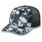 Gorra Dakine Shoreline Trucker Eco Dandelions tie dye negro y blanco con parche en piel y cierre snapback ajustable